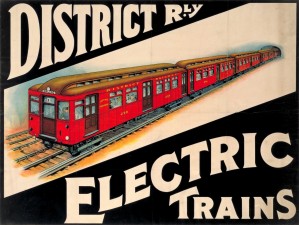 Electric trains vintage poster